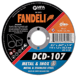 DISCO FANDELI 4 1/2 DCD-107 INOXIDABLE