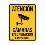 LETRERO DE SEÑALIZACION, CAMARA EN OPERACION