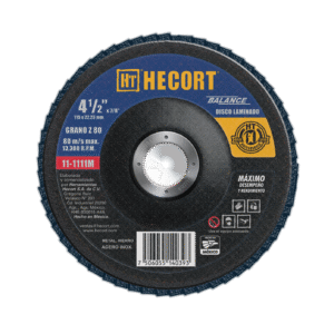 DISCO LAMINADO 4 1/2", GRANO 80, CENTRO 7/8", HT