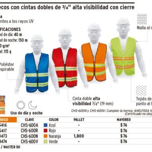 CHALECO DE SEGURIDAD TRUPER