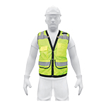 CHALECO DE SEGURIDAD REFORZADO , C/BOLSAS, VERDE, MED