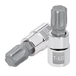 DADOS PUNTA TORX, CUADRO 3/8", T-55