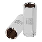 DADO LARGO DE 19MM, 6 PUNTAS, 3/8", TRUPER