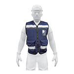 CHALECO AZUL BRIGADISTA CON CINTAS REFLEJANTES