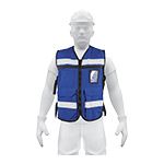 CHALECO BRIGADISTA AZUL REY CON REFLEJANTE