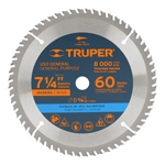 DISCO DE SIERRA PARA MADERA 7-1/4" 60 DIENTES