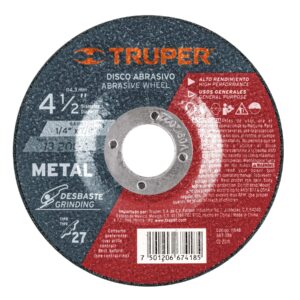 DISCO DESBASTE METAL,TIPO27,DIAMETRO 4-1/2 ,ALTO RENDIMIENTO