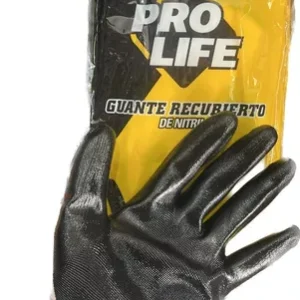 GUANTE DE NYLON RECUBIERTO DE NITRILO G, NEGRO, HT