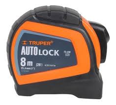 FLEXÓMETRO AUTO LOCK, 8 M, CINTA 1"