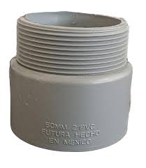 ADAPTER MACHO PVC 2 GRIS