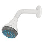 regadera plástica redonda 2 1/2' gris blanca, foset basic
