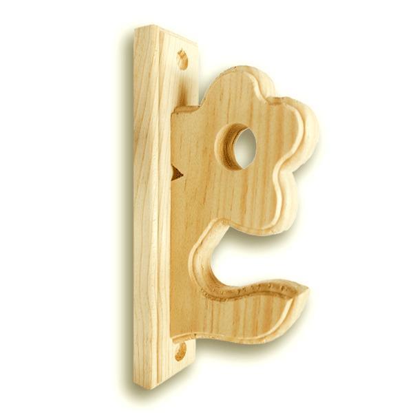 cortinero de madera estilo flor
