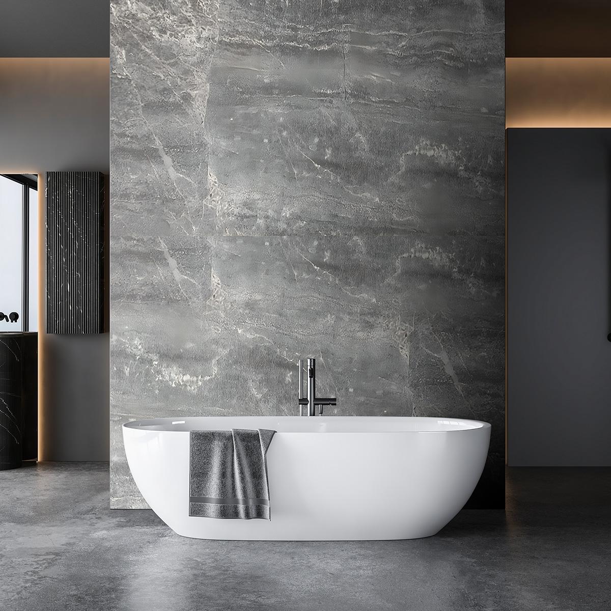 panel de pvc gris pietra 122 x 244cm